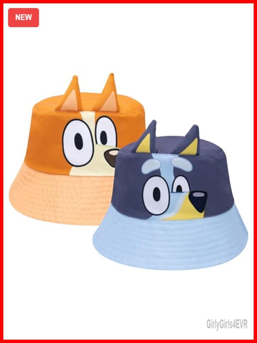 Kids Reversible Bluey Bucket Hat - Sun Protection - Breathable Twill